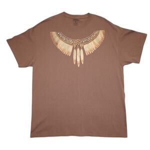 Vintage Sportex Feather Necklace Graphic Tee – Made in USA – Size XL